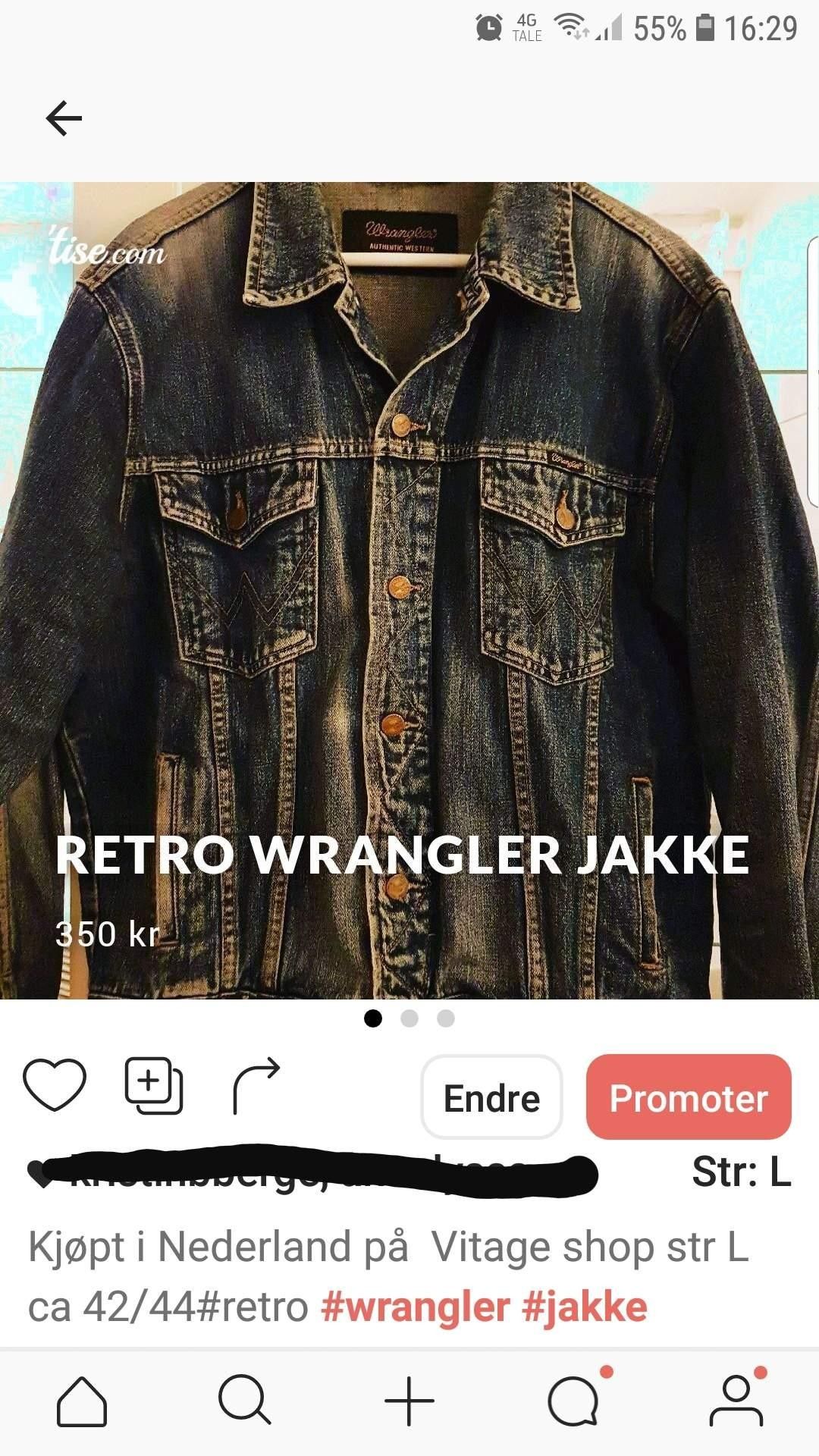 Wrangler olajakke | FINN.no Wrangler jakke herre | FINN.no