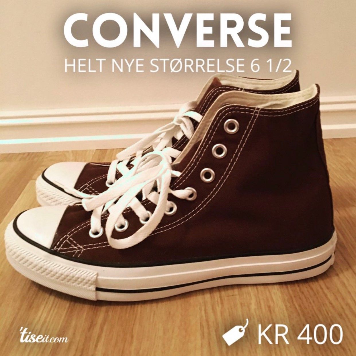 brune converse sko