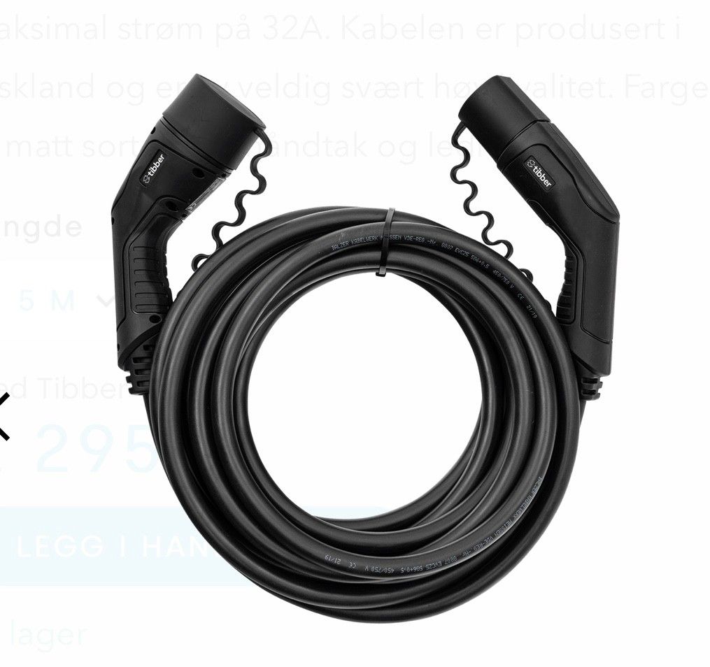 Ladekabel 32a 5m | FINN.no Ladekabel 32a 5m | FINN.no