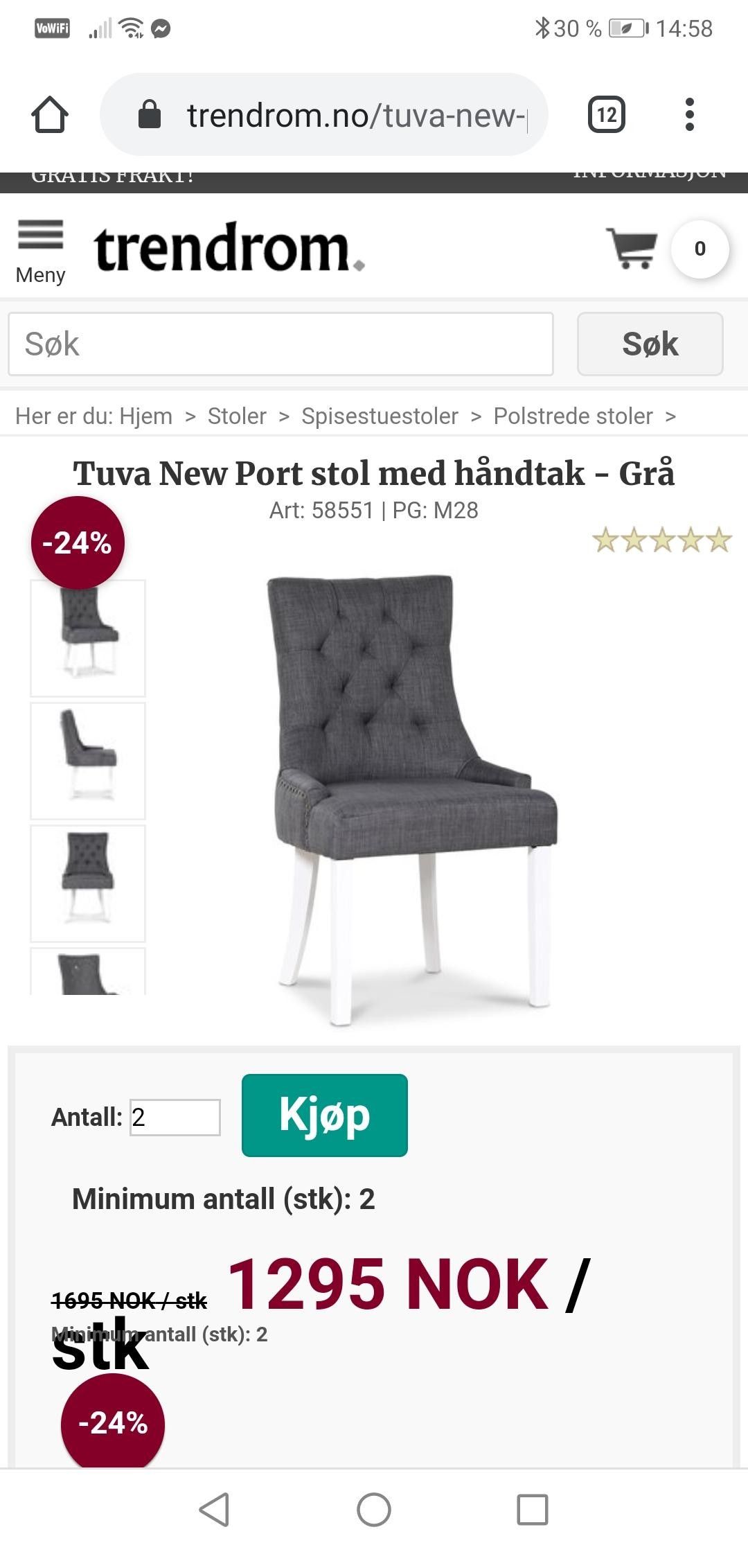 Ute etter 2 eller 3 slike stoler | FINN.no Carola Spisestol | FINN.no