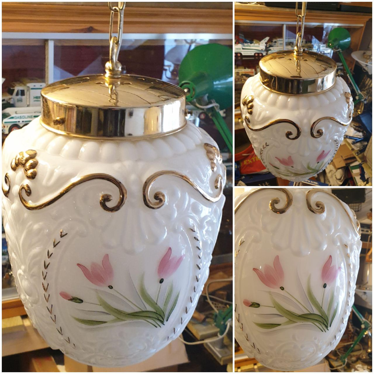 Retro lampe god stand Kjøpe, selge og utveksle annonser de Hvit porselen bordlampe m. relieffer, m. skjerm. Galligani