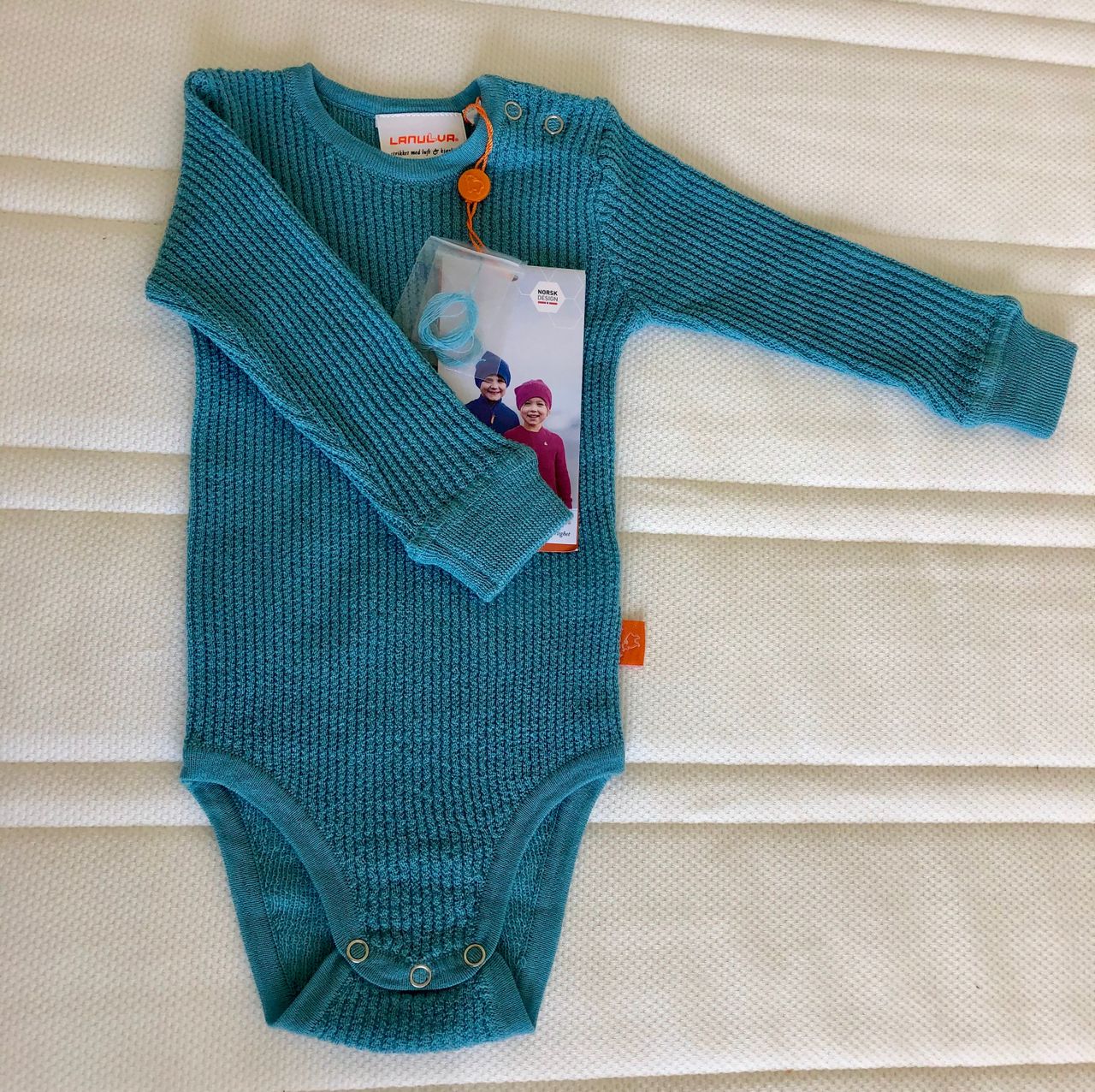Ny med tags Lanullva body str 74 | FINN.no Lanullva Cardigan Ull barn, Aqua