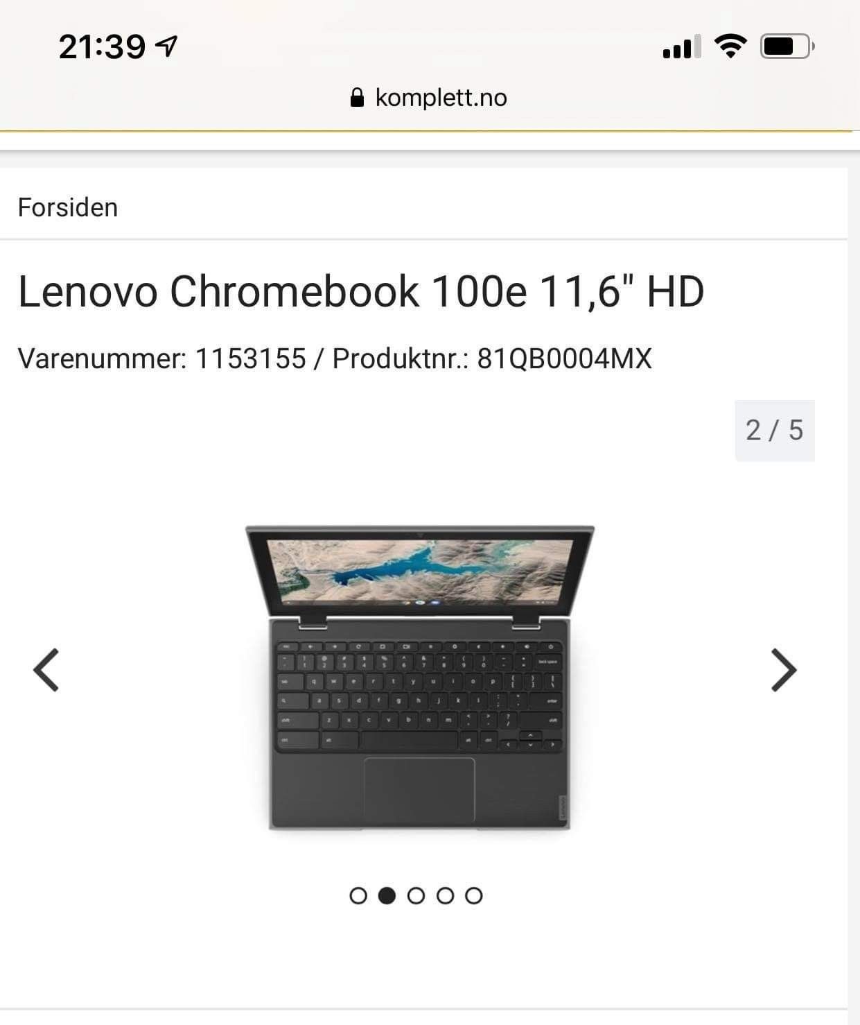 lenovo chromebook 100e 11,6 HD | FINN.no Lenovo chromebook tastatur | FINN.no