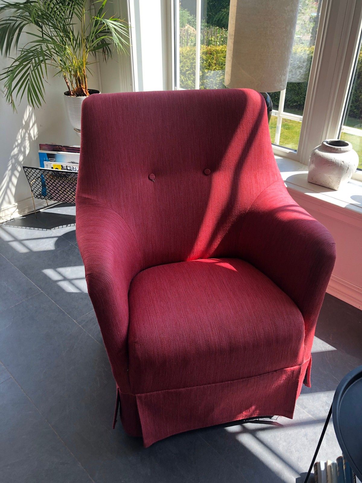 Nydelig rosa lenestol | FINN.no Gammelrosa lenestol, skinn | FINN.no