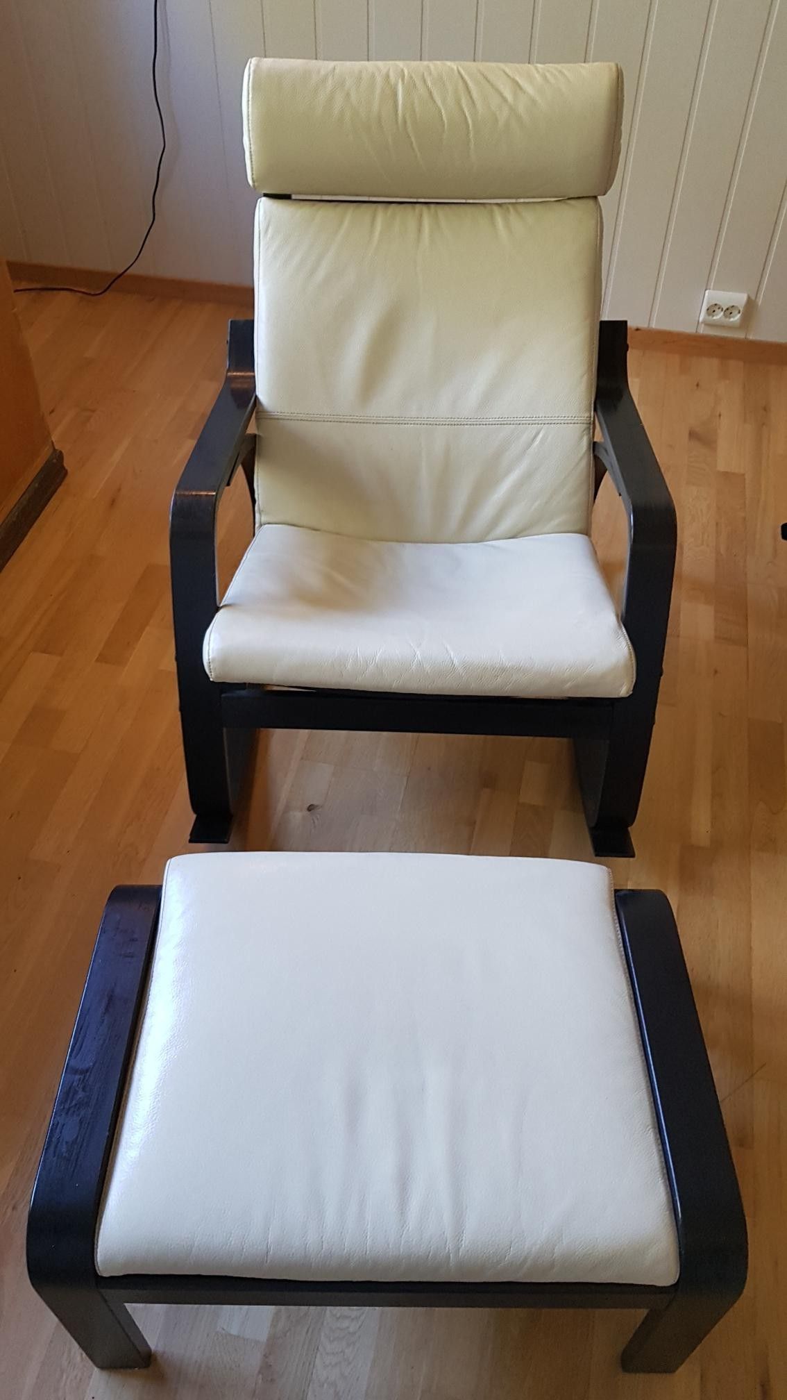 POÄNG GYNGESTOL I SKINN IKEA, VOKSEN. | FINN.no Poang (fra Ikea) gyngestol med fotskammel (SOM NY) | FINN.no
