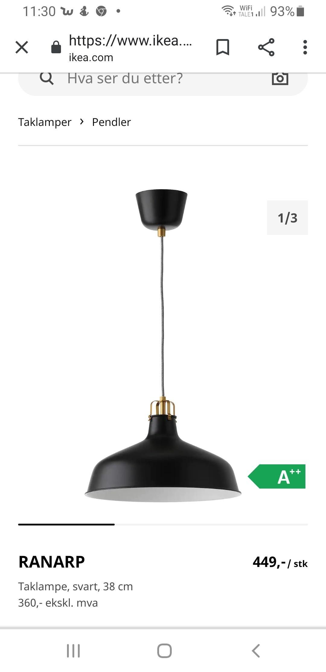 Lampe fra IKEA | FINN.no Lampe fra IKEA RESERVERT | FINN.no