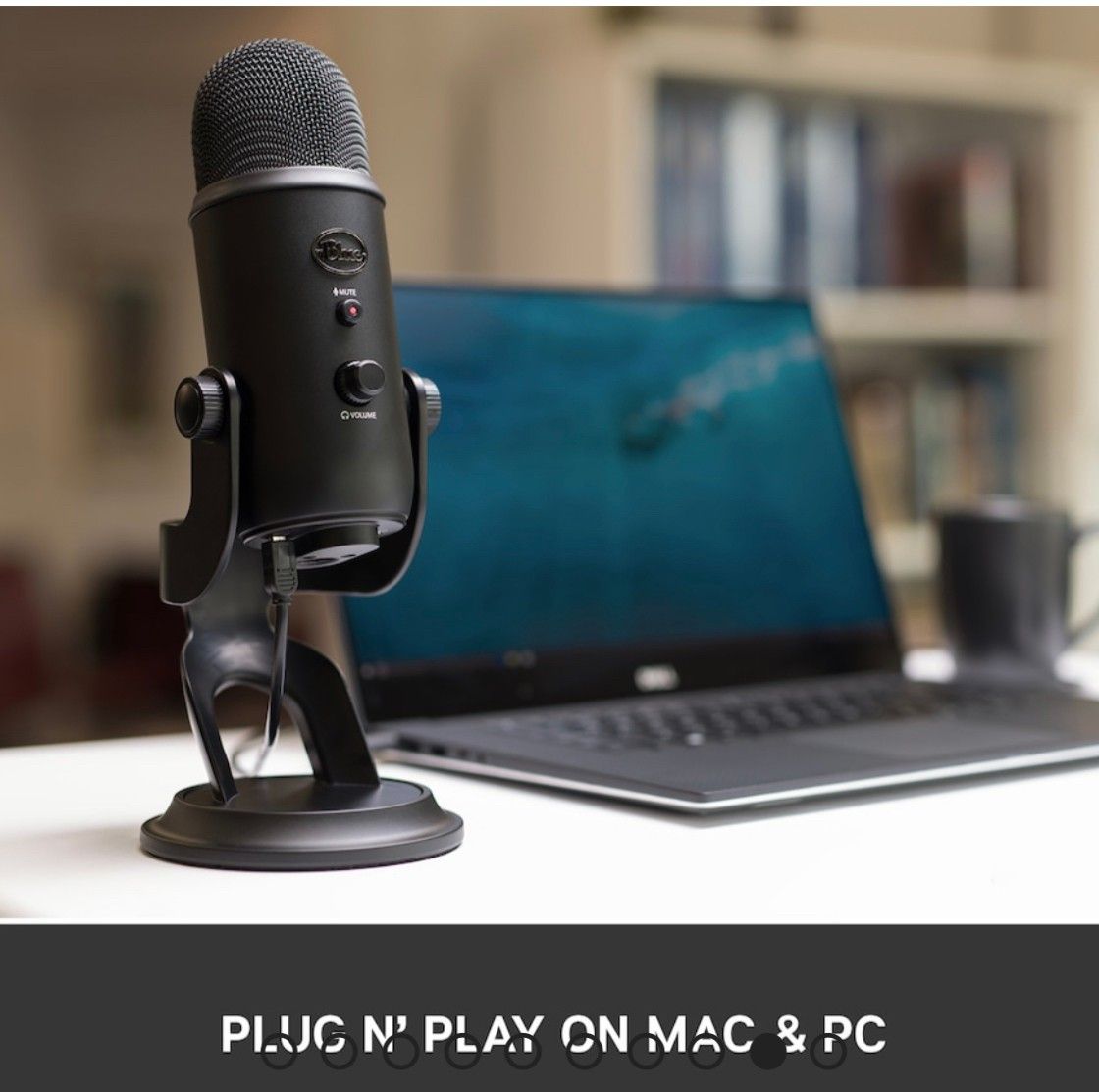 Blue Yeti Mikrofon , med filter og studioarm komplett Blue Yeti Mikrofon , med filter og studioarm komplett