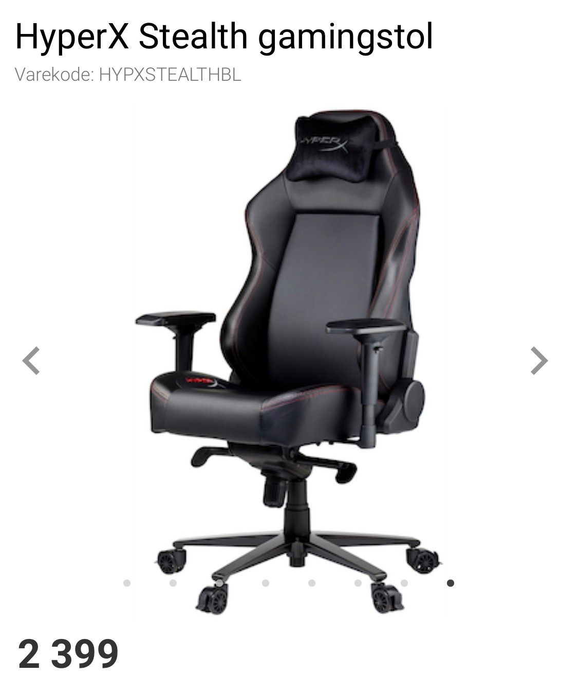 HyperX Stealth gaming stol. (1600, ved rask handel) | FINN.no Gamingstoler Finn din favoritt | JYSK