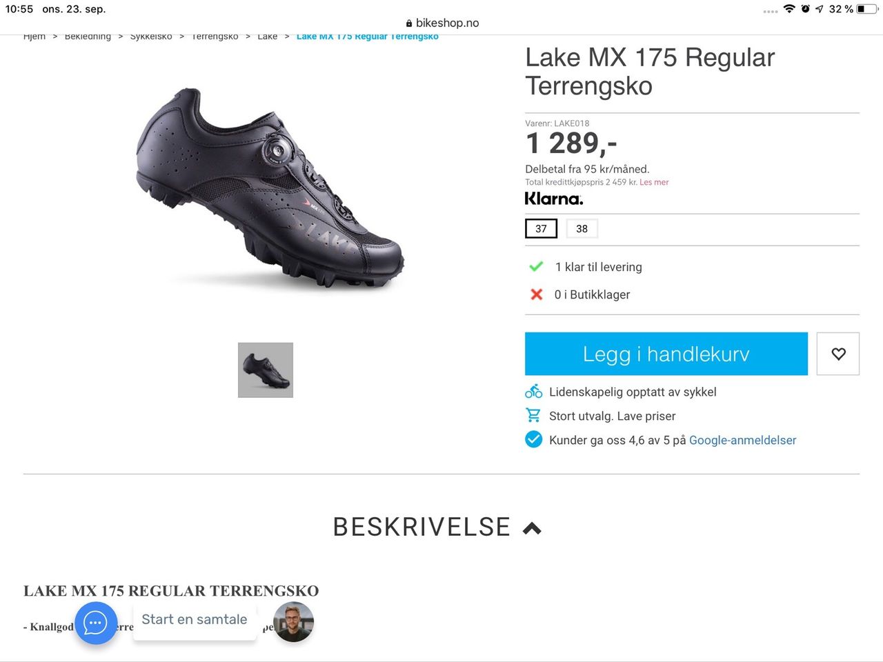 Lake terreng sykkel sko | FINN.no Lake Bikeshop.no