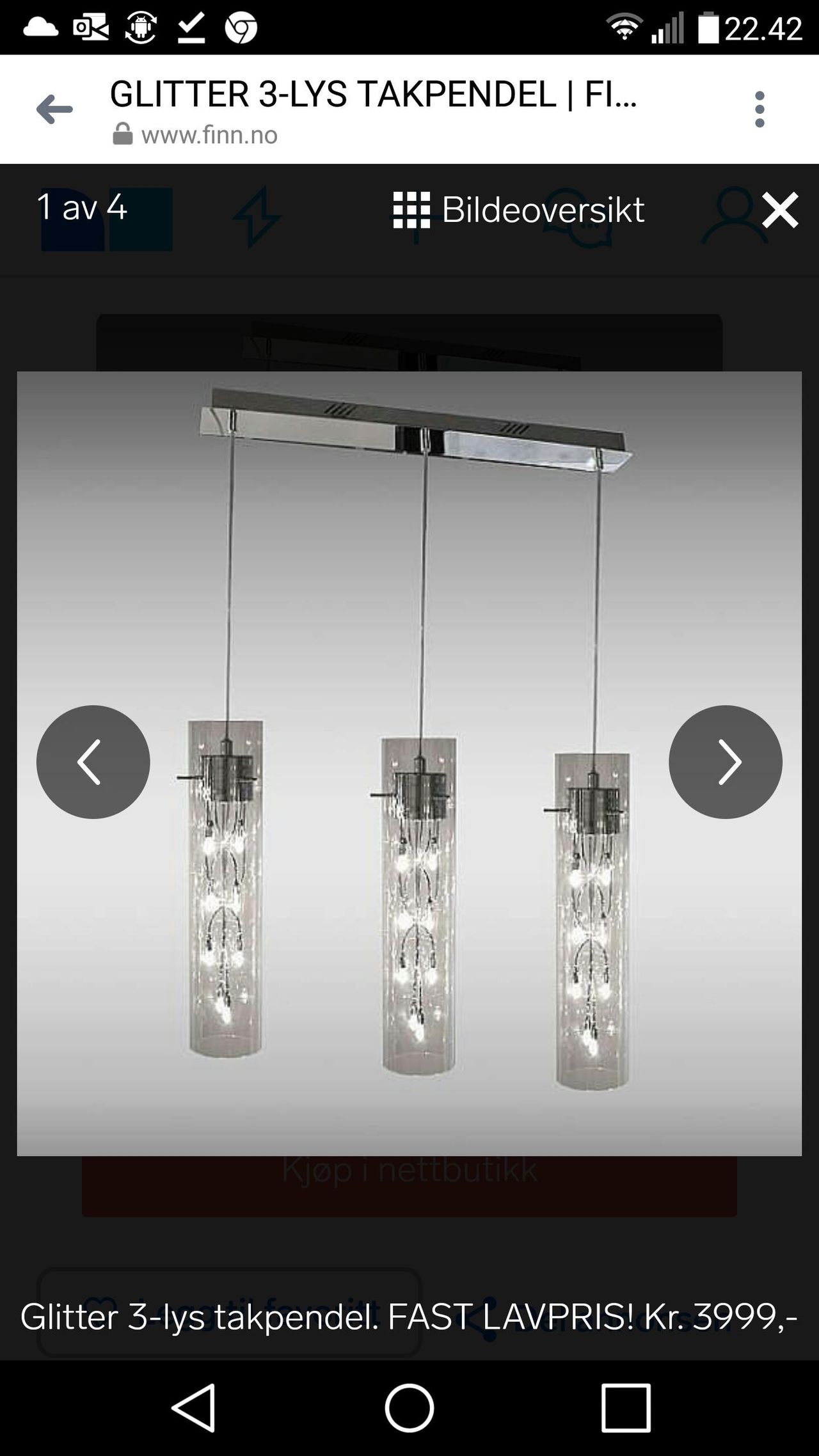 Taklampe. Glitter 3 lys takpendel | FINN.no Glitter takpendel 1 lys Lampemagasinet