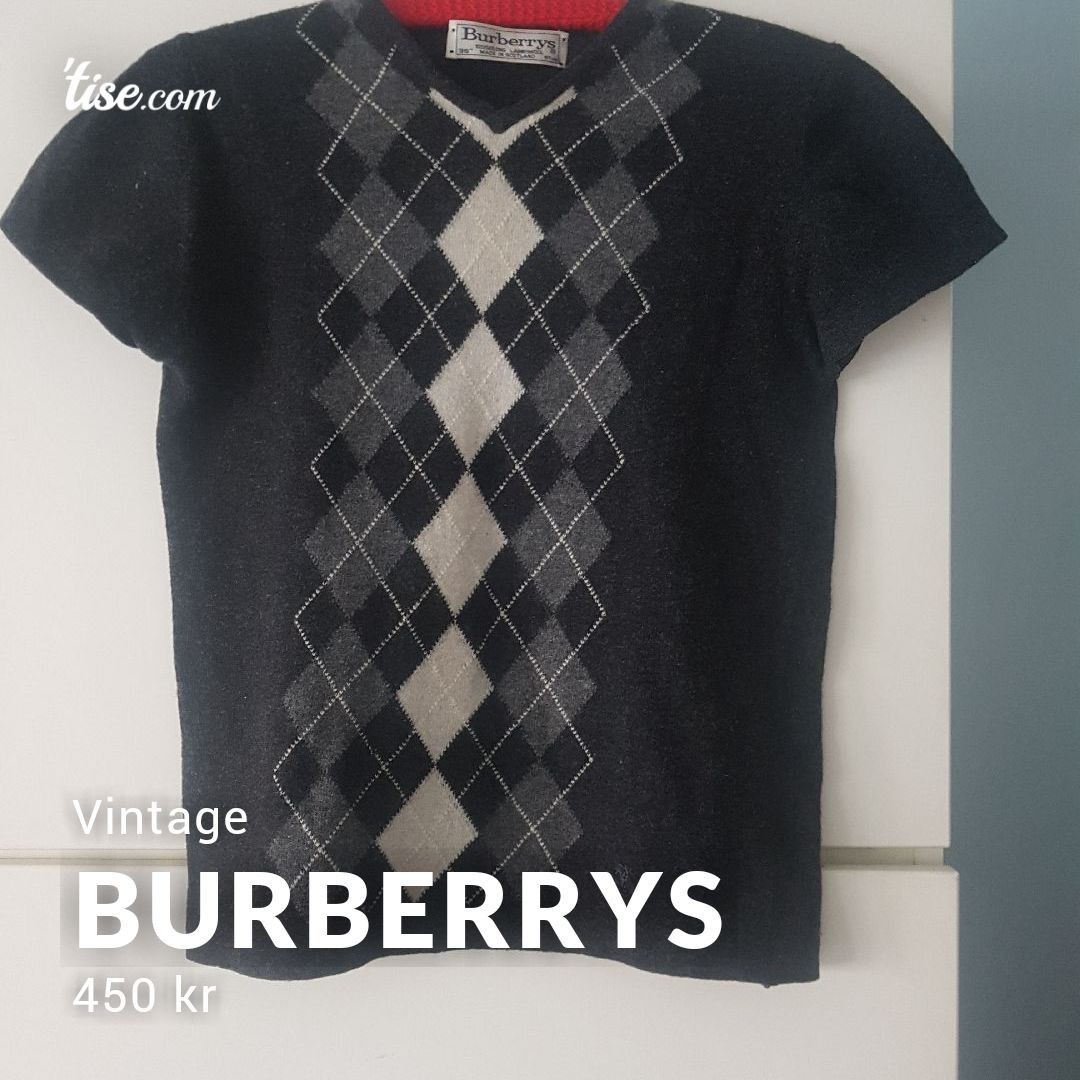 Vintage Burberrys toppgenser , grå 100%ull | FINN.no Burberry Genser • Tise