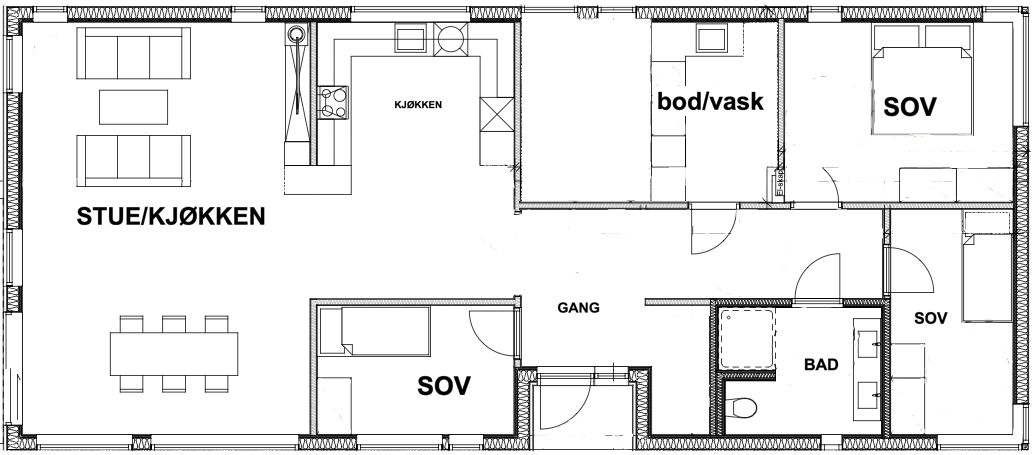 Stor, romslig bolig Galleribilde