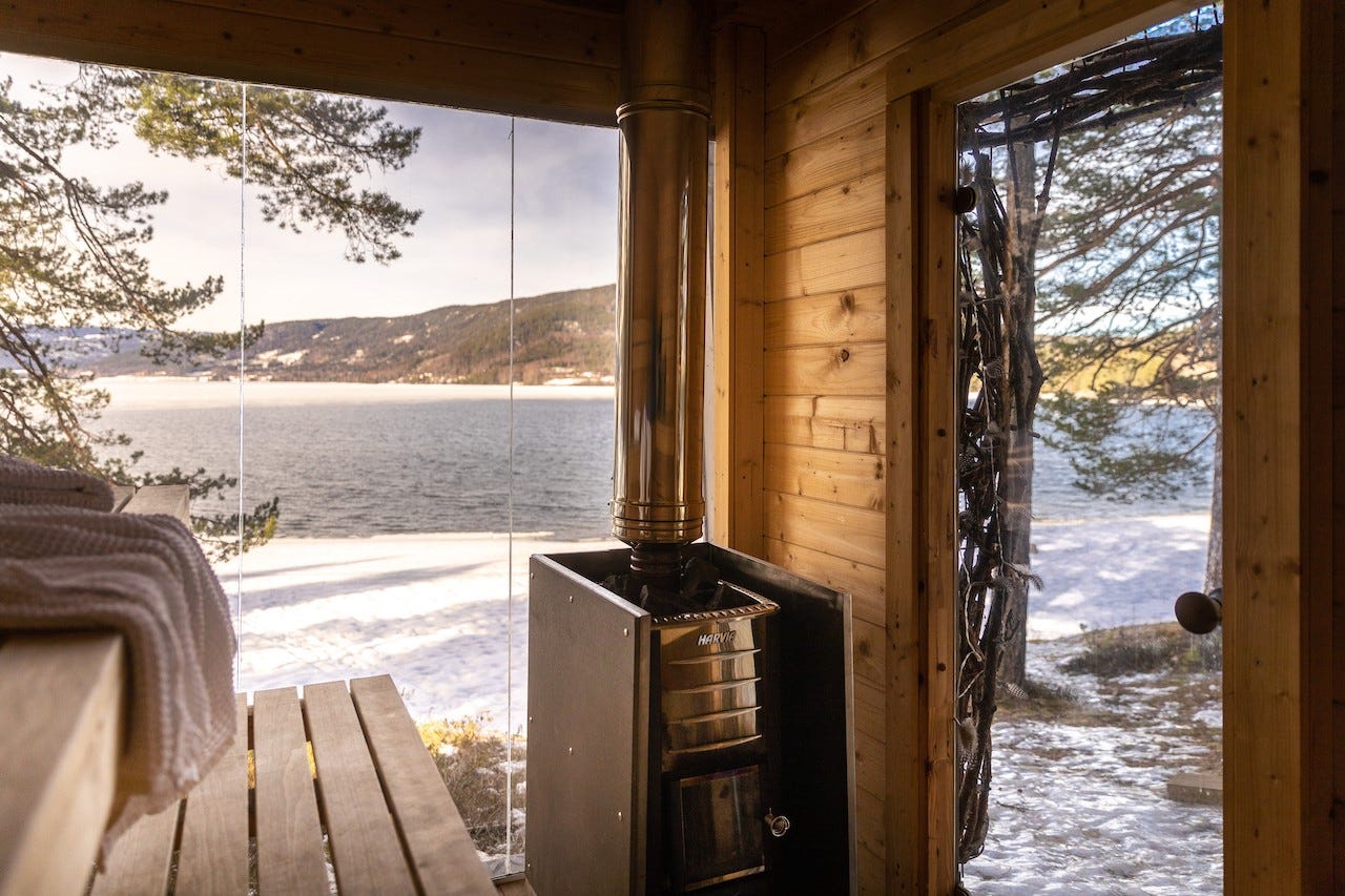 Mange liker isbading på vinteren Galleribilde