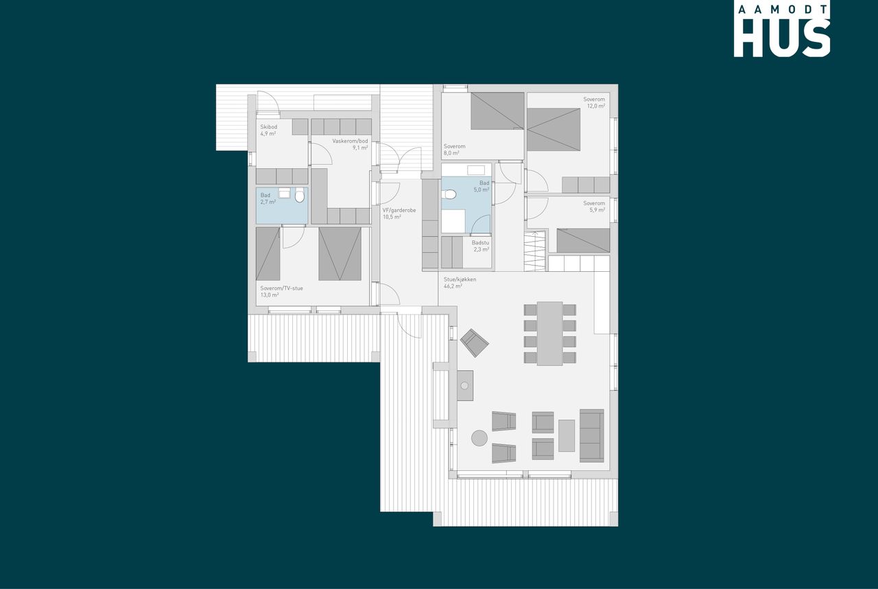 Image #2 Hovden / Otrosåsen - Innholdsrik arkitekttegnet smarthytte på stor tomt med anneks