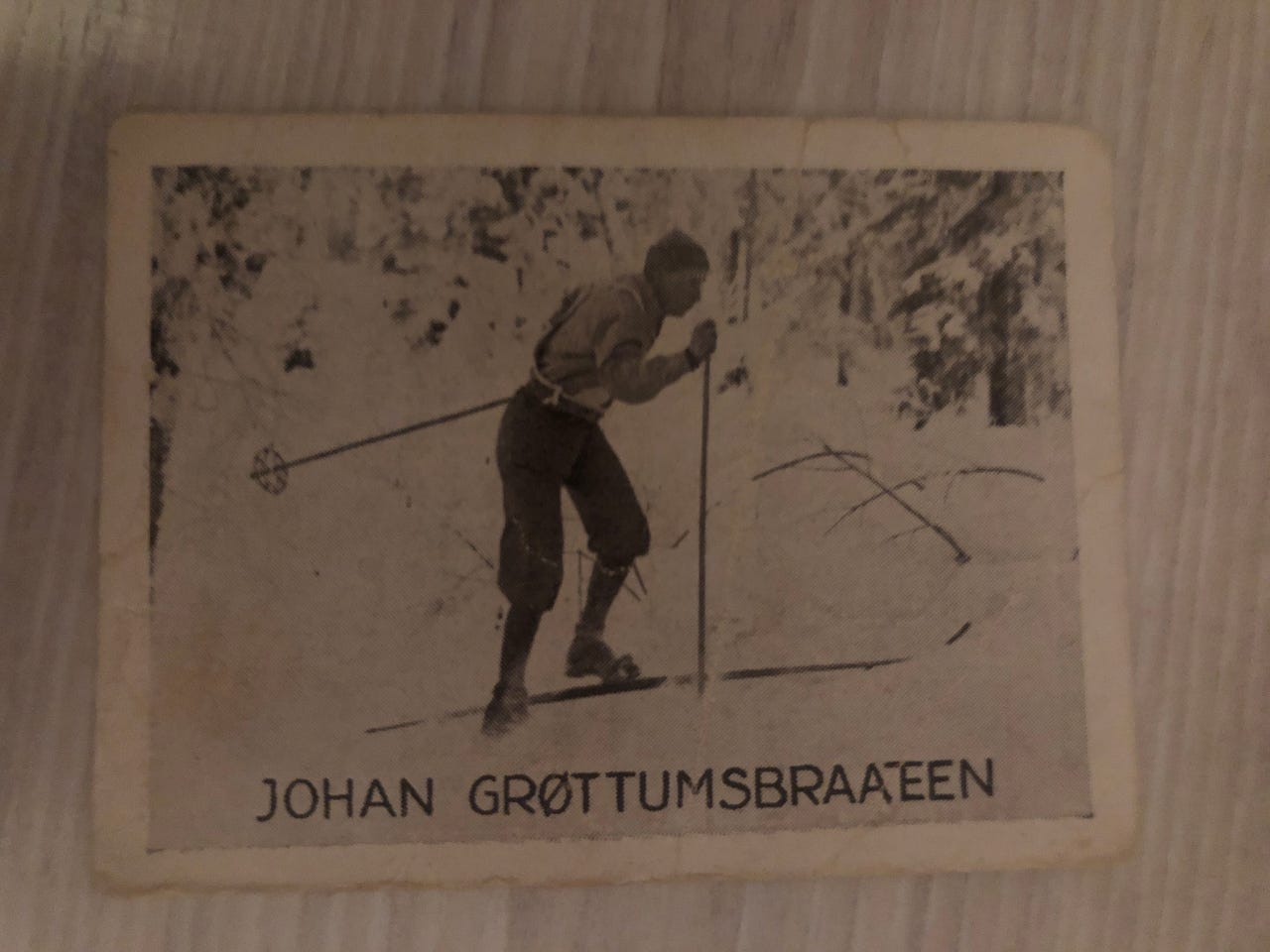 Edel Randem Johan Grøttumsbraaten OL 1928 kombinert langrenn 1930 Tiedemanns Tobak ...