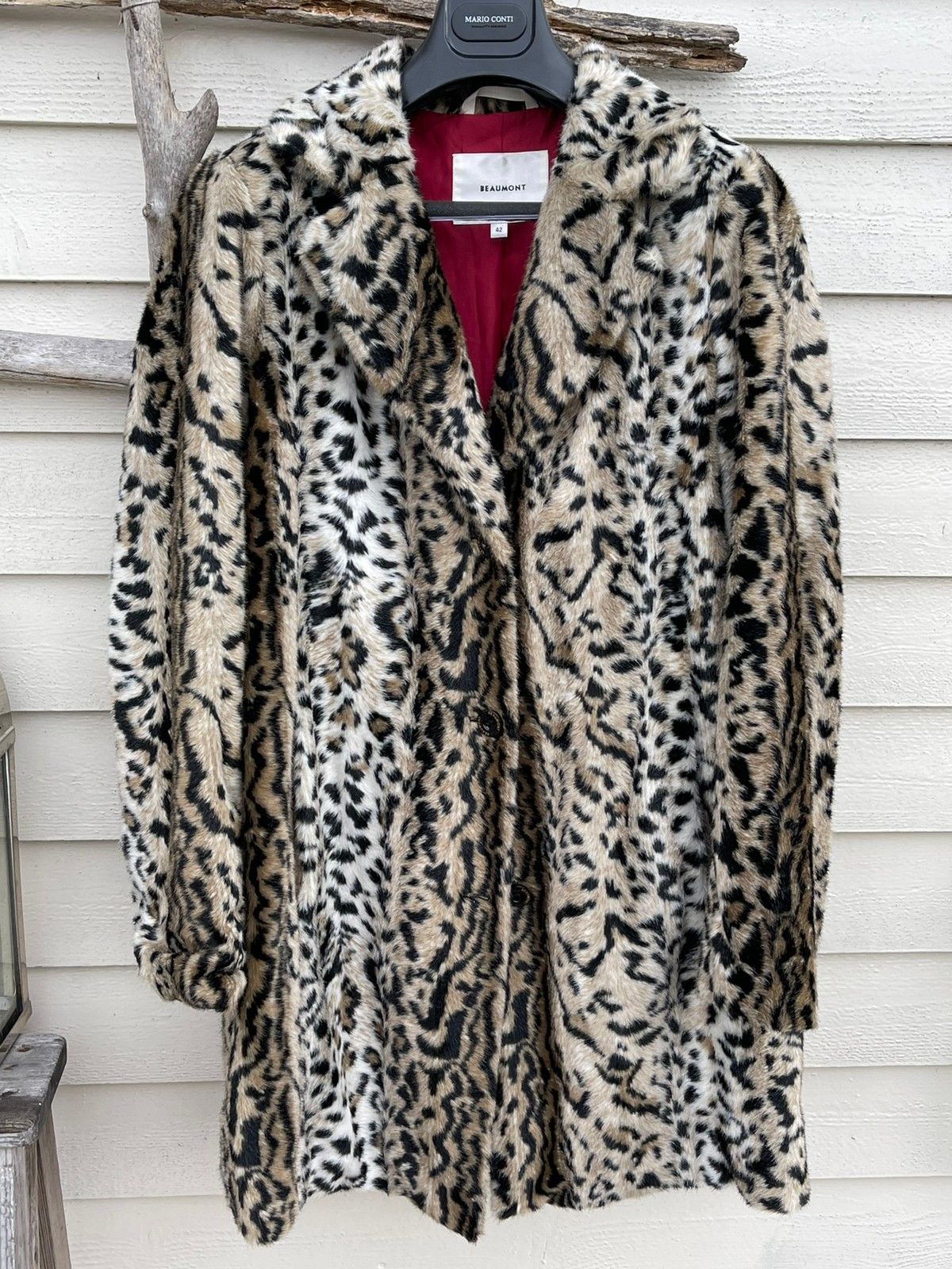 Bb dakota bradshaw outlet leopard faux fur coat