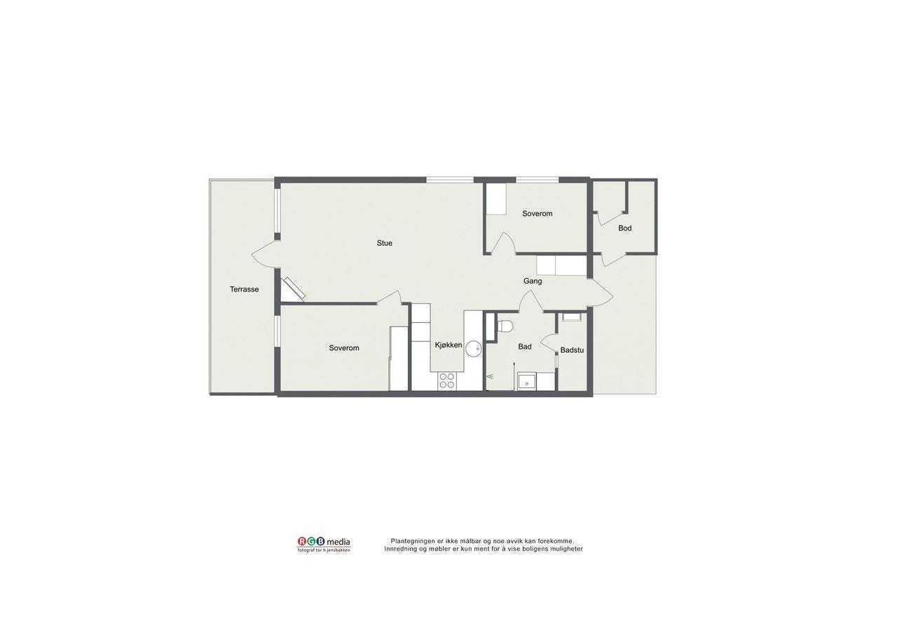 Kart over leiligheten Galleribilde