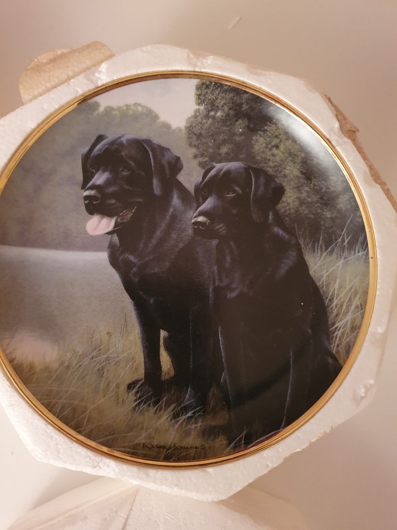 franklin mint labrador plates
