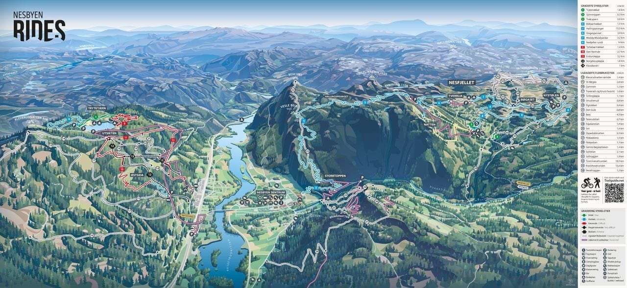 Løypekart sykkel Galleribilde