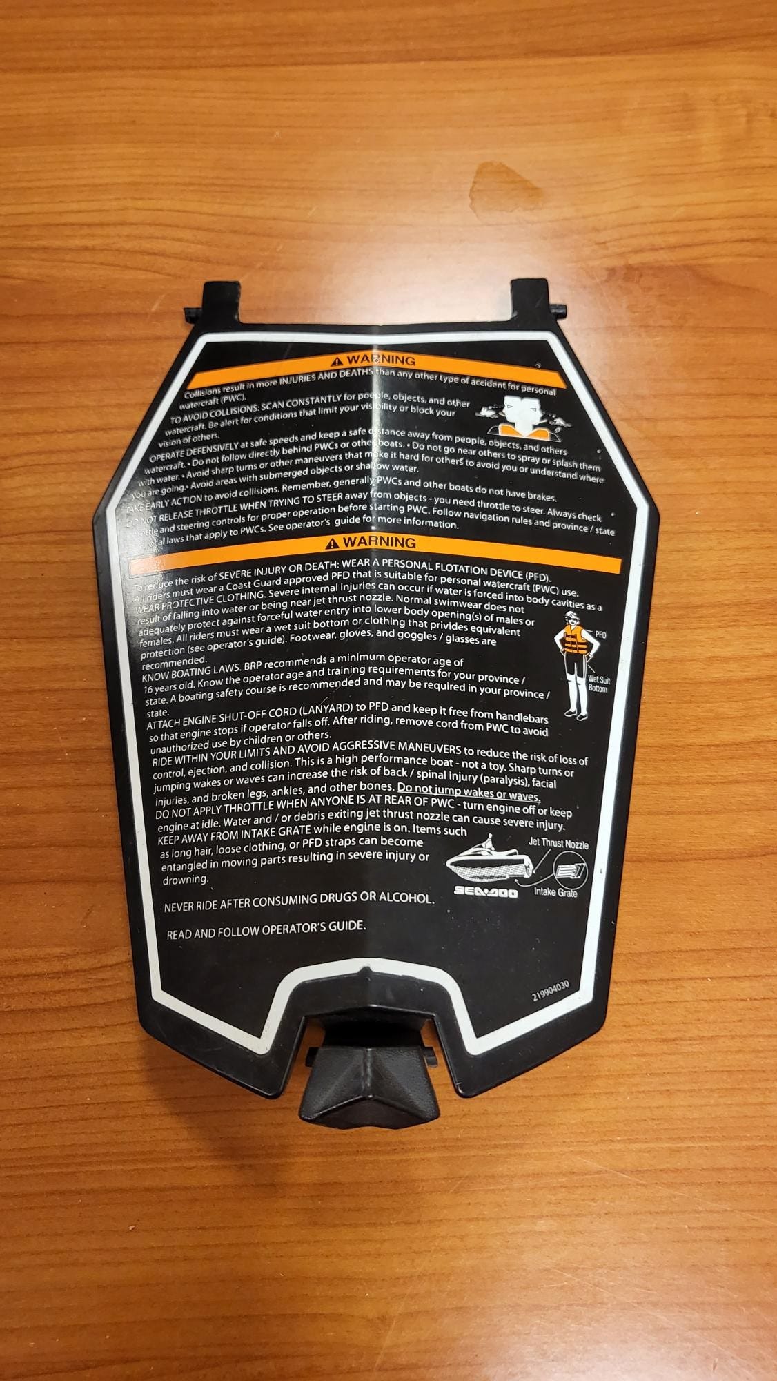 Seadoo Spark / Trixx Glove Box Cover 291003378 FINN