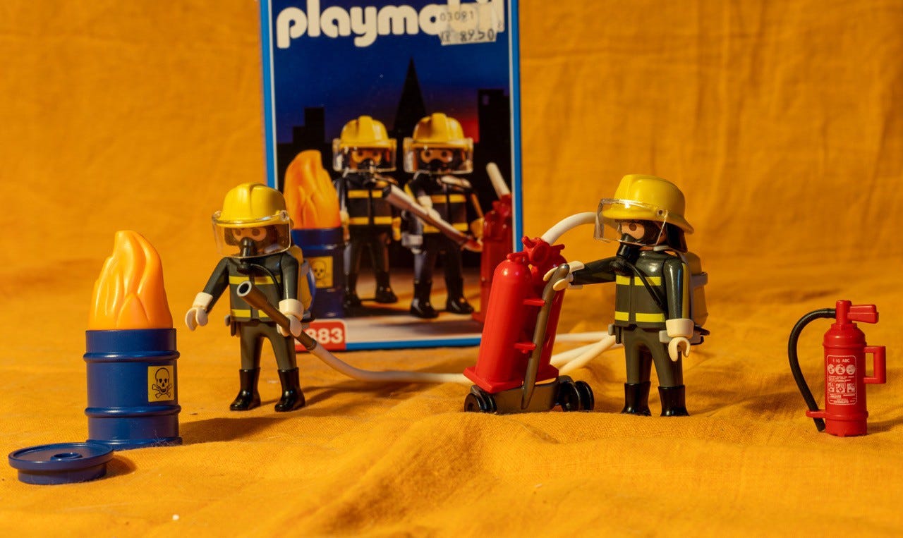 Playmobil 3883 Pompiers / Unité spéciale année 1996
