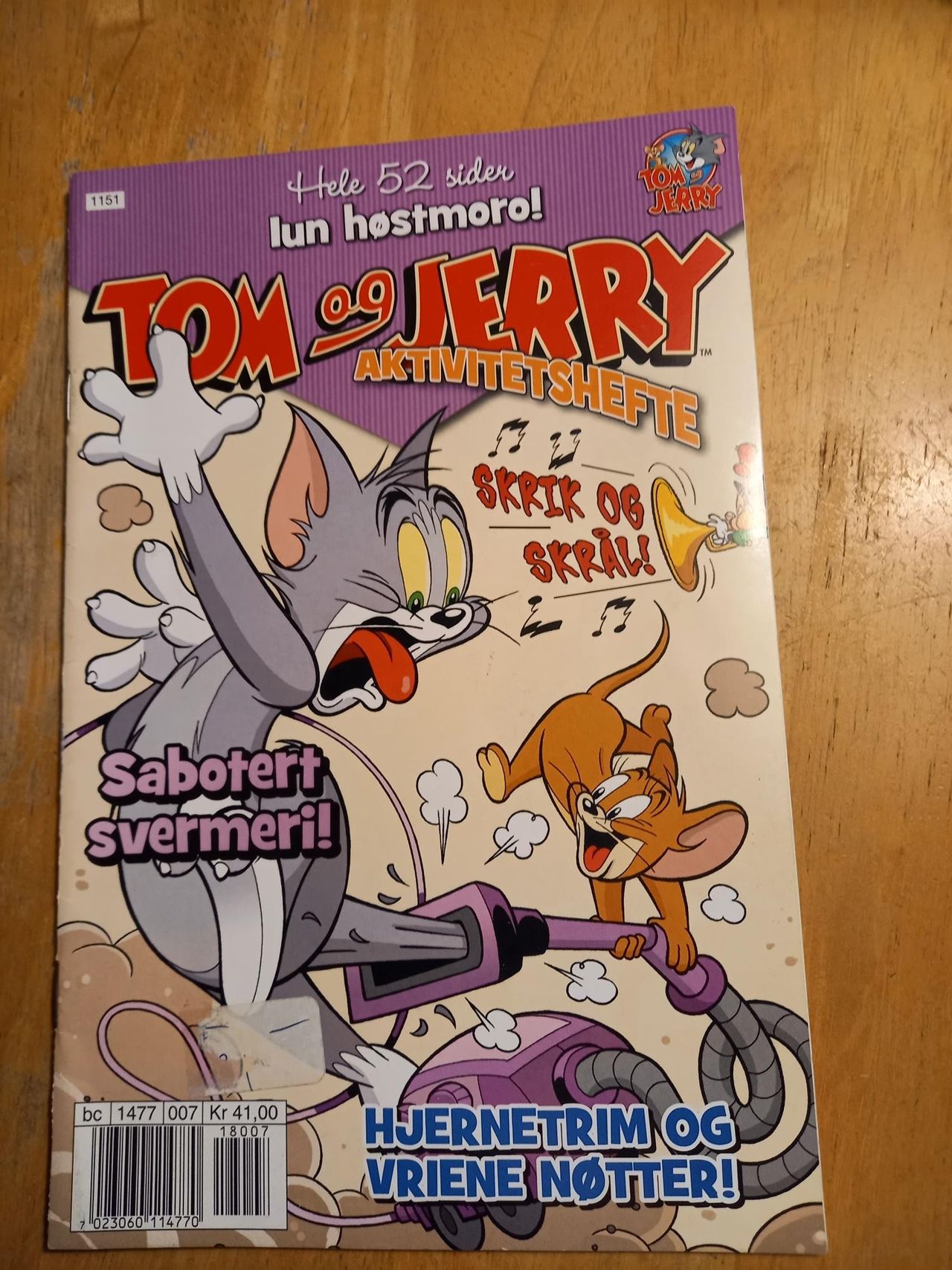 Tom og Jerry- 52 Siders Aktivitetshefte og Tegneserie | FINN torget