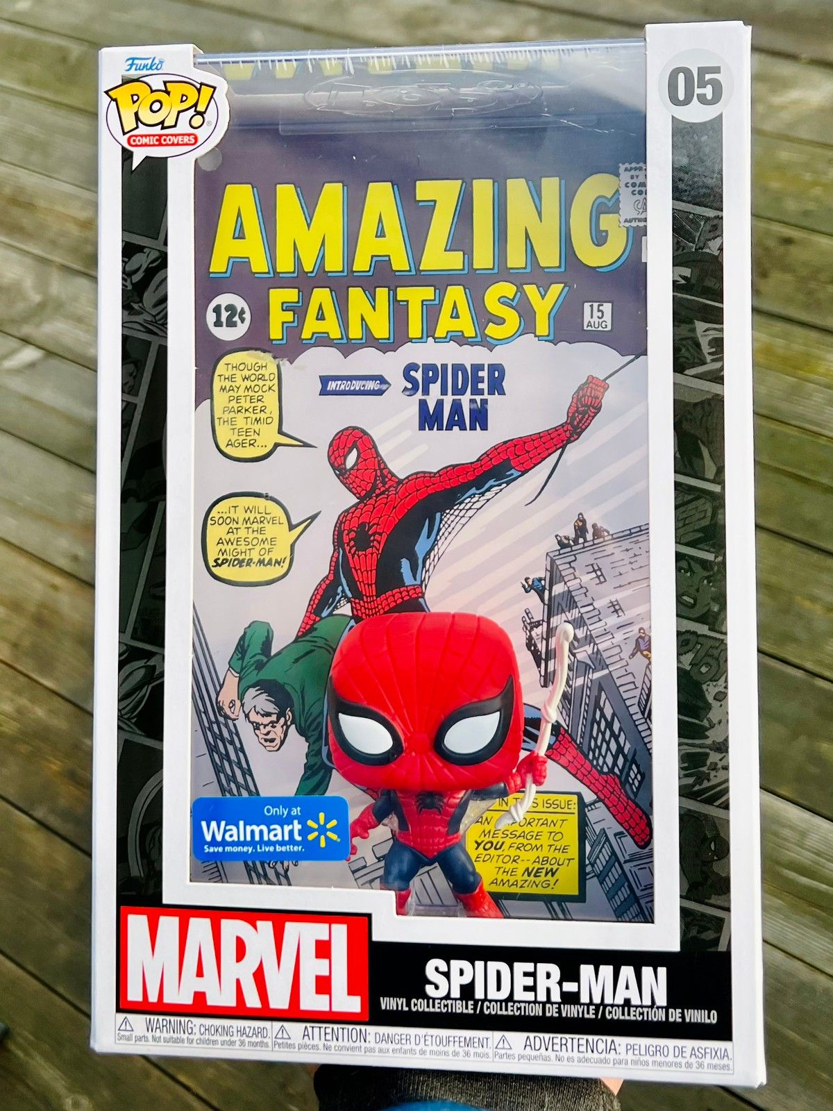 Funko Pop! Comic Covers: Spider-Man (Amazing Fantasy #15) | Marvel (05) |  FINN torget