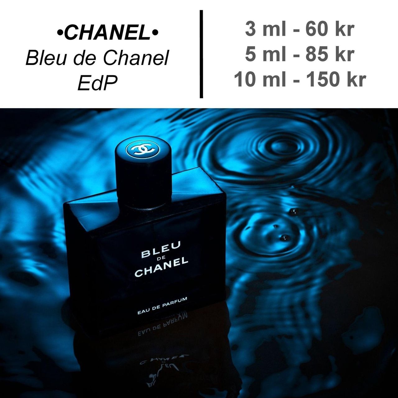 2 Chanel Bleu De Chanel Parfum Sample Spray 1.5ml / .0.5oz Each