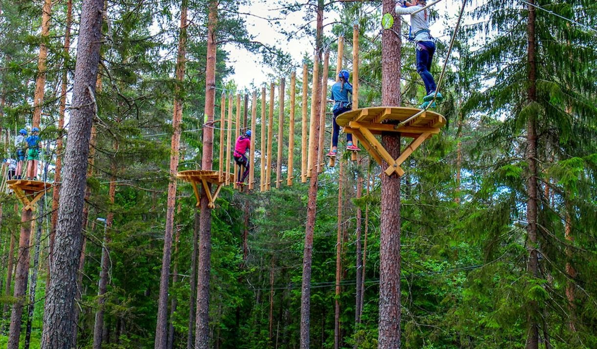 Klatreparken, aktivitetspark 20 minutter fra hytta Galleribilde