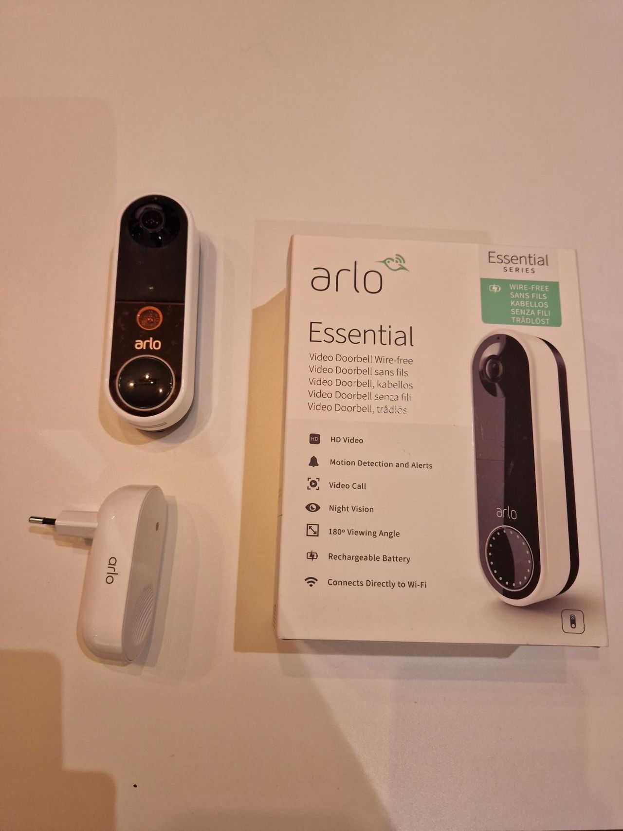 Arlo essential wire free doorbell og arlo chime 2 finn no