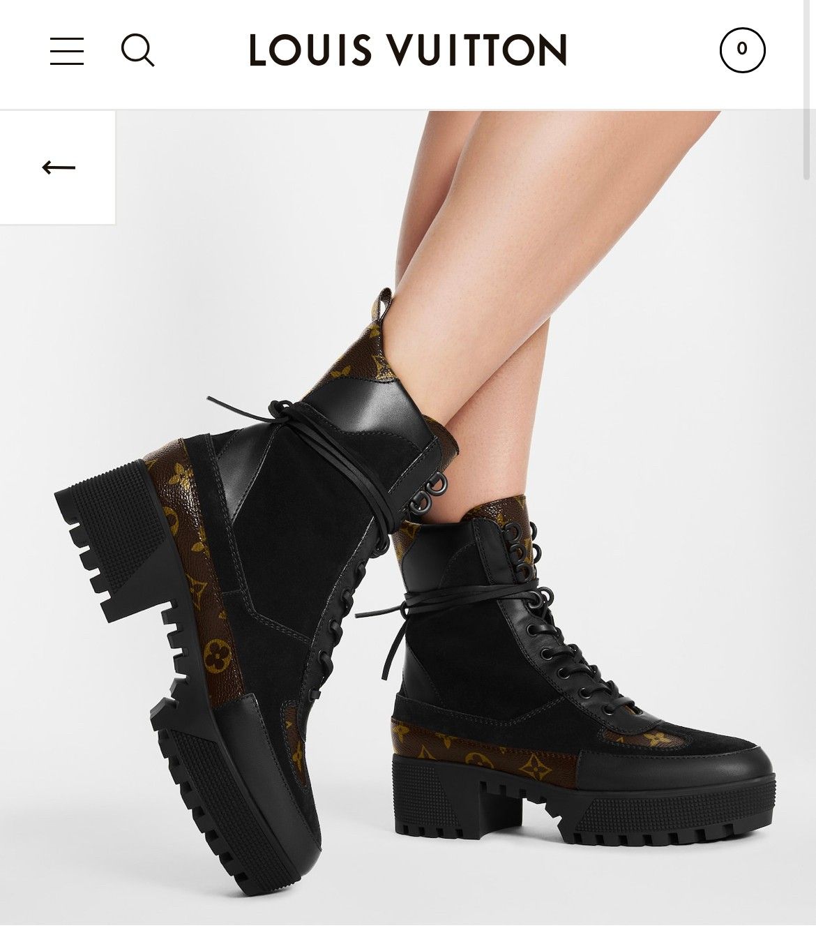 louis vuitton monogram combat boots