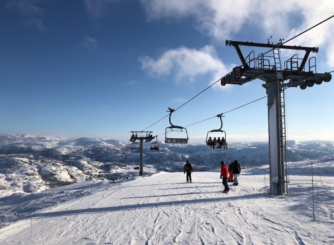 Sirdal Skisenter-400 m fra hytte Galleribilde