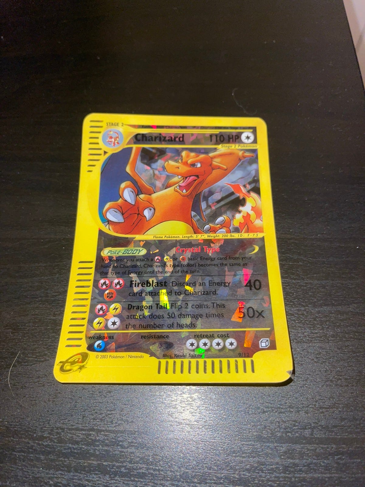 Pokemon kort - Crystal Charizard - Skyridge 9/12 Jumbo Box Topper | FINN.no