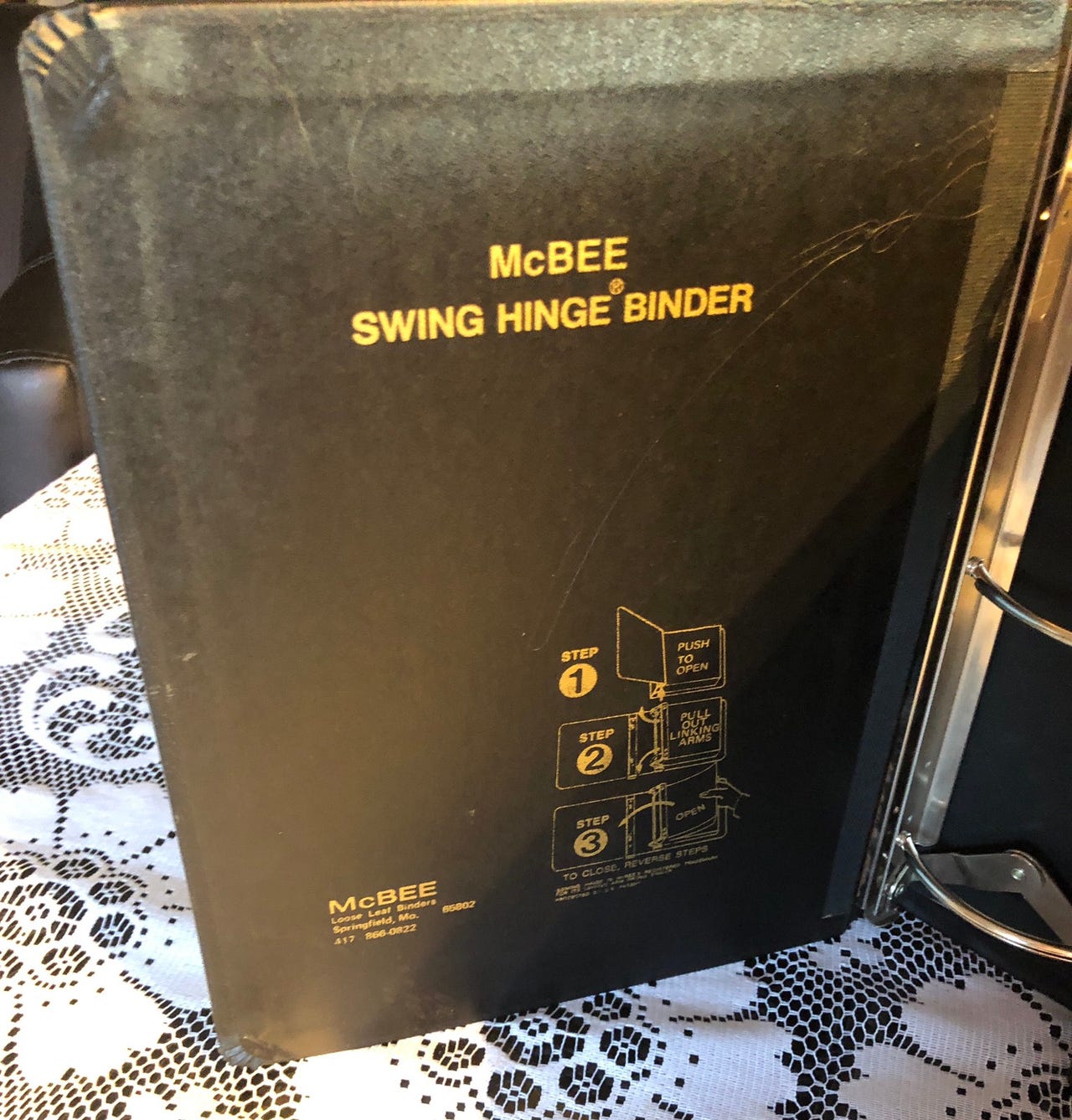 Unik ringperm. McBEE Swing Hinge Binder . FINN