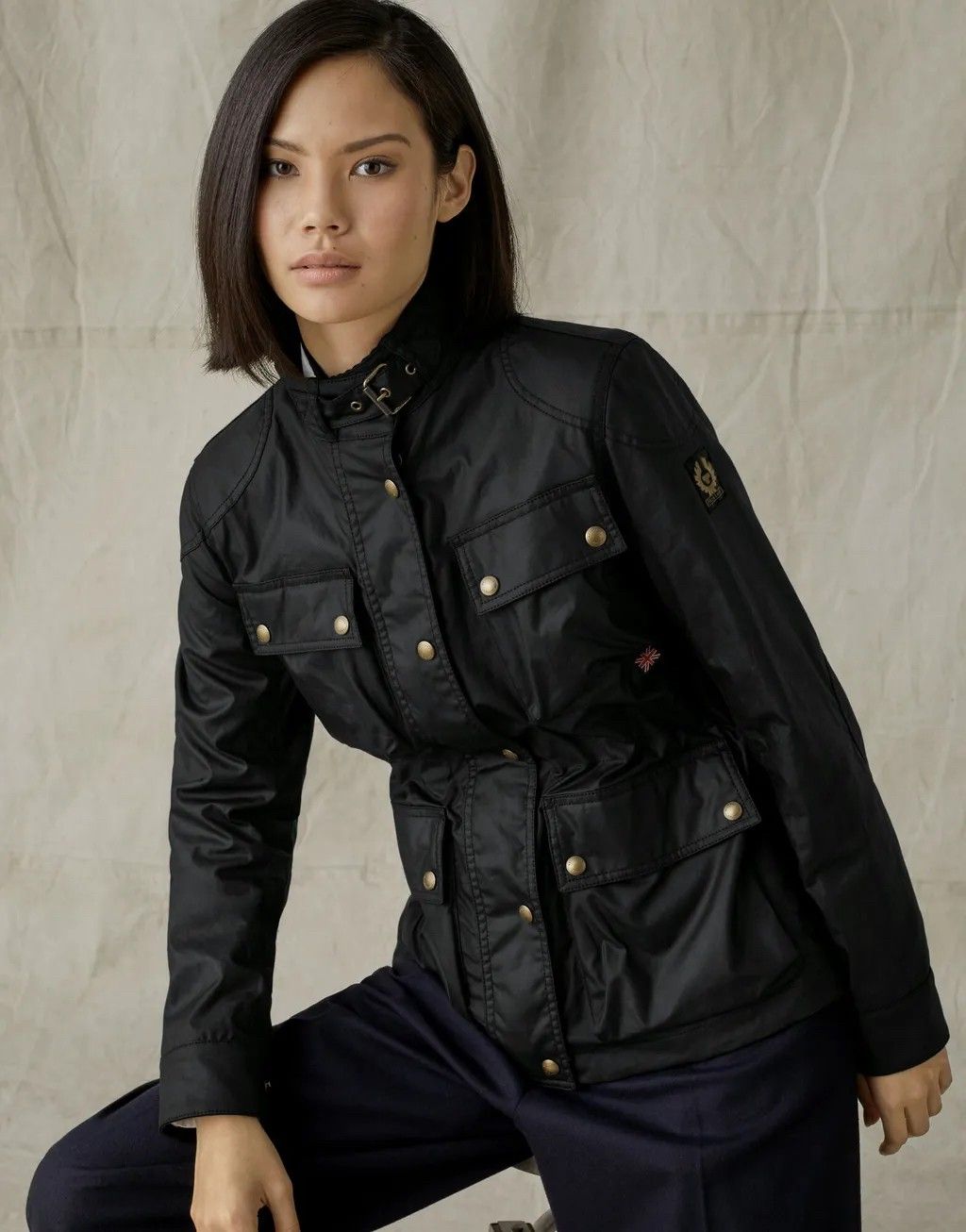 belstaff oilskin jakke