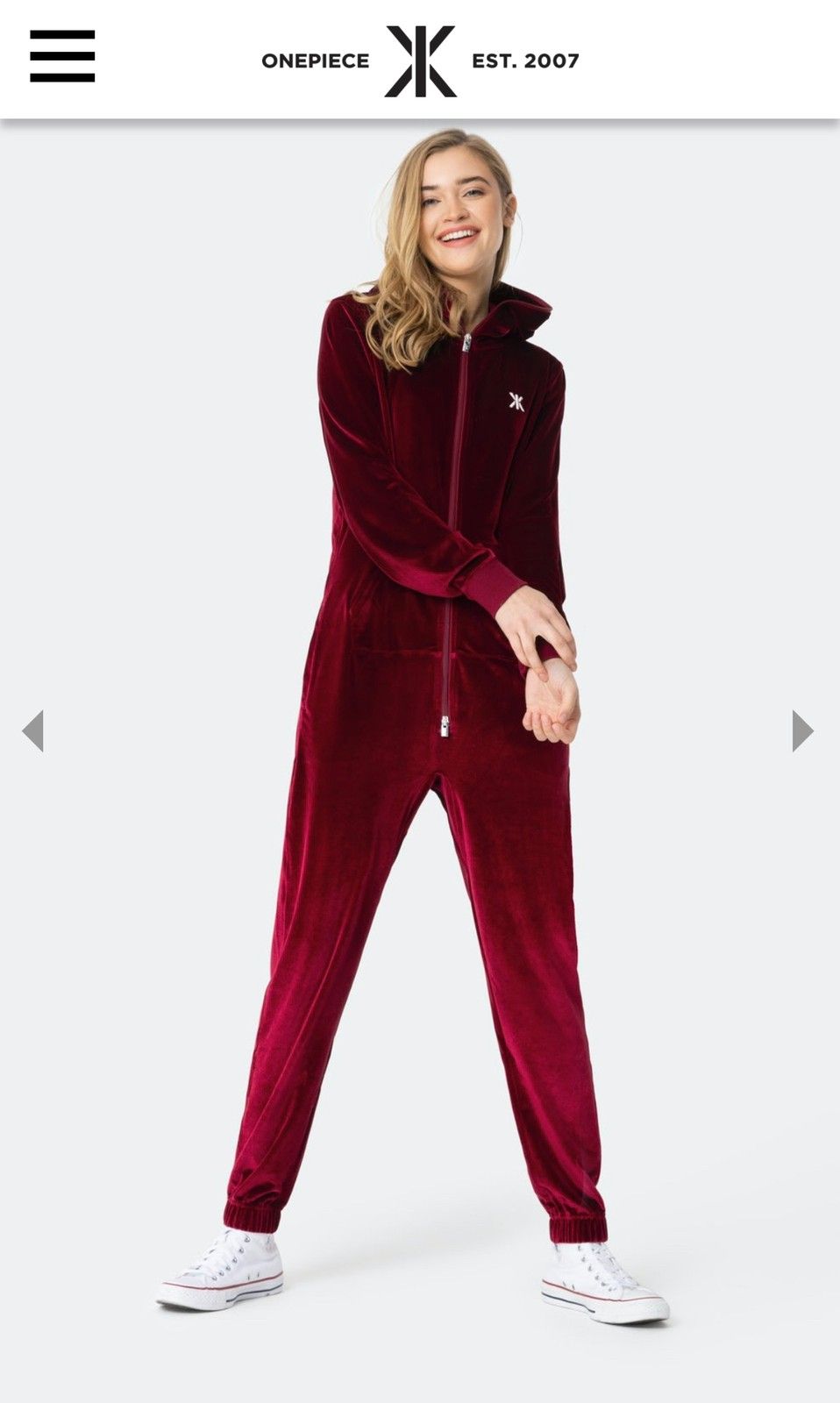 one piece velour jumpsuit