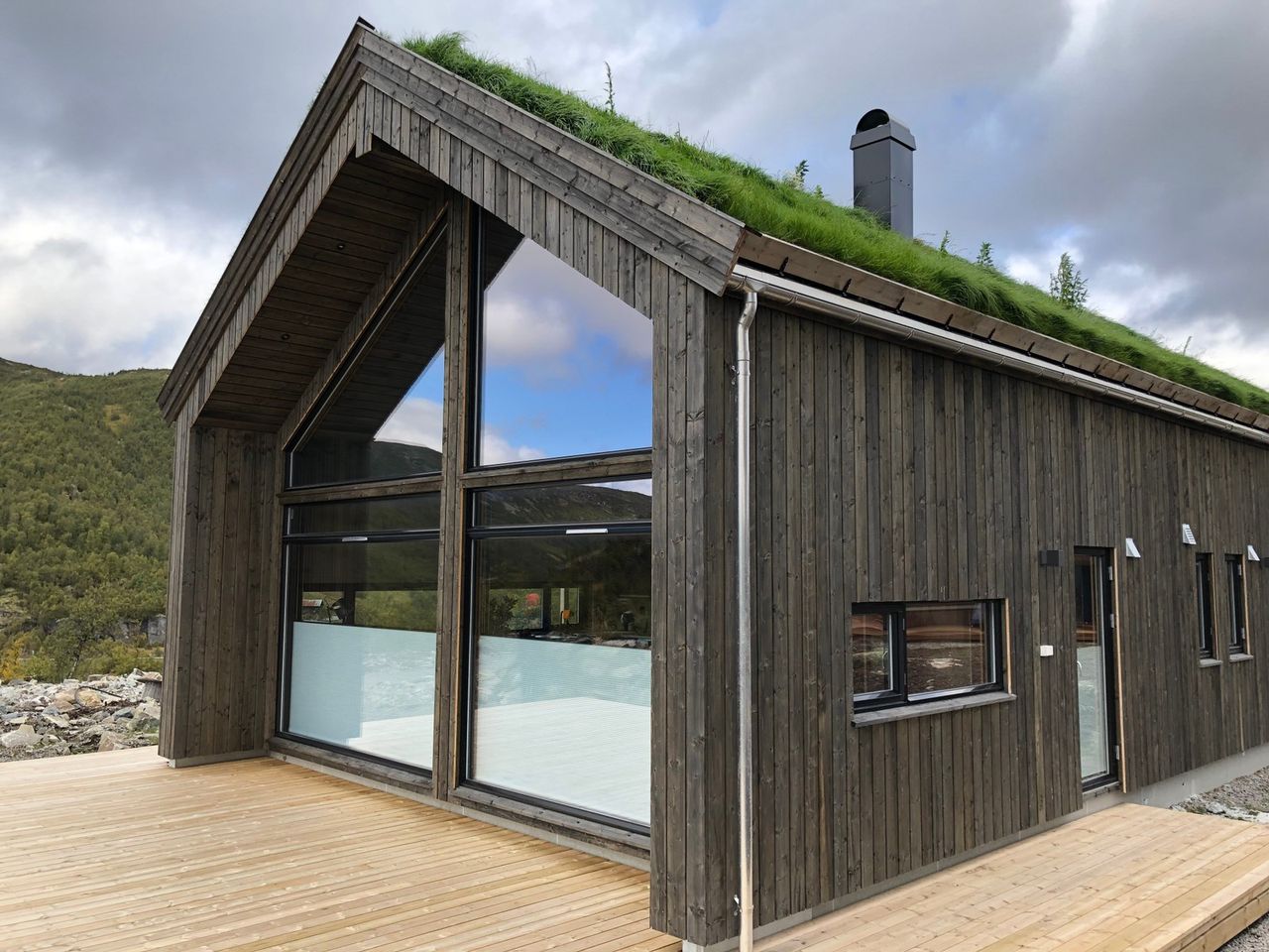Prosjektert moderne hytte Grid Pluss fra Berge Sag på Langedalsåsen