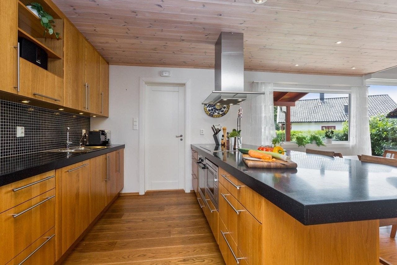 Åpen kjøkkenløsning i stuen Galleribilde