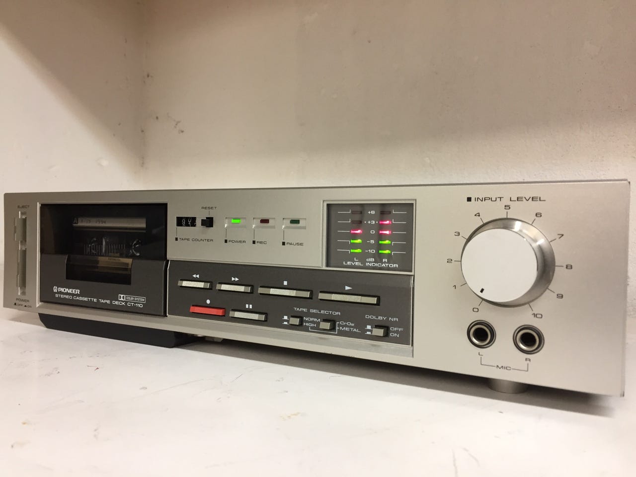 Platine Cassette Pioneer CT110 – Vintage, état Fonctionnel, Marques D'usage