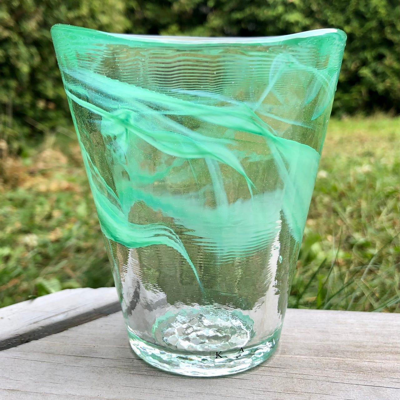Kosta Boda Mine tumbler glass grønn FINN