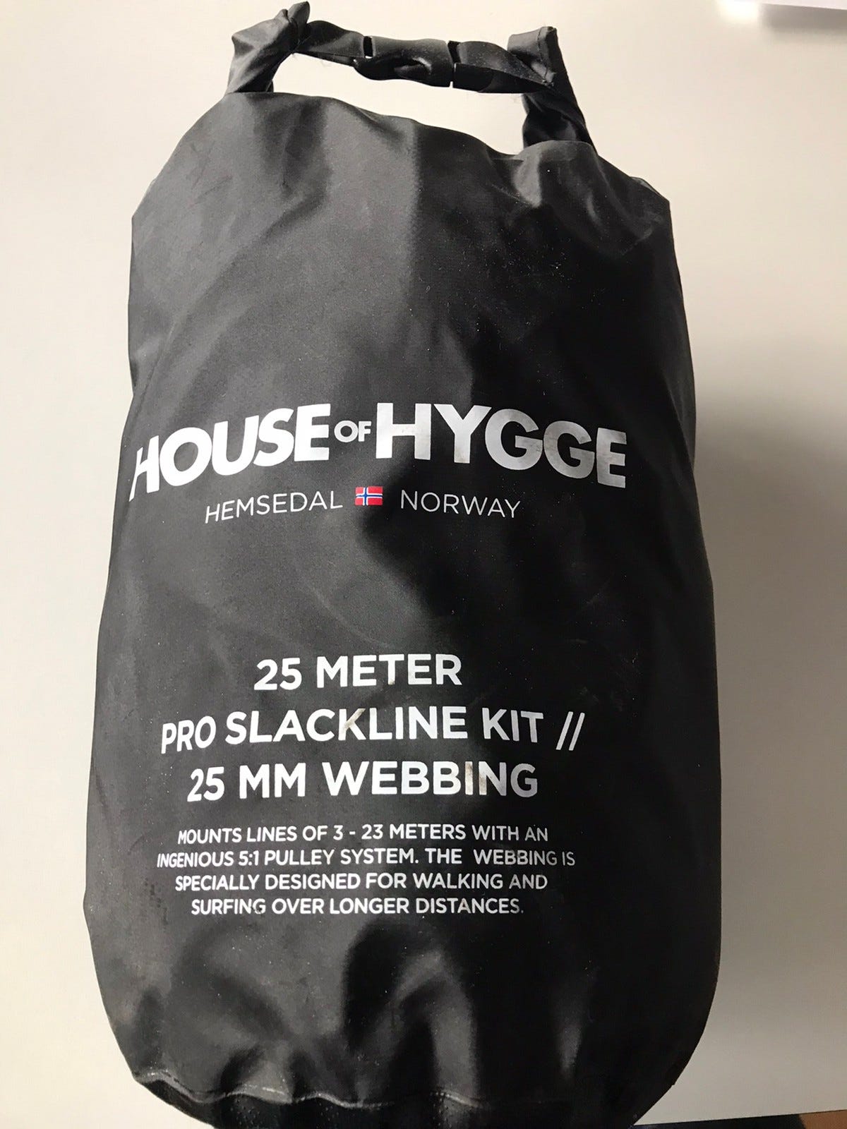 House of Hygge 25 meter pro slackline kit FINN.no