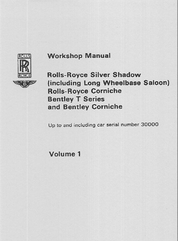 Repair Manuals  Literature for RollsRoyce Silver Shadow s for sale  eBay