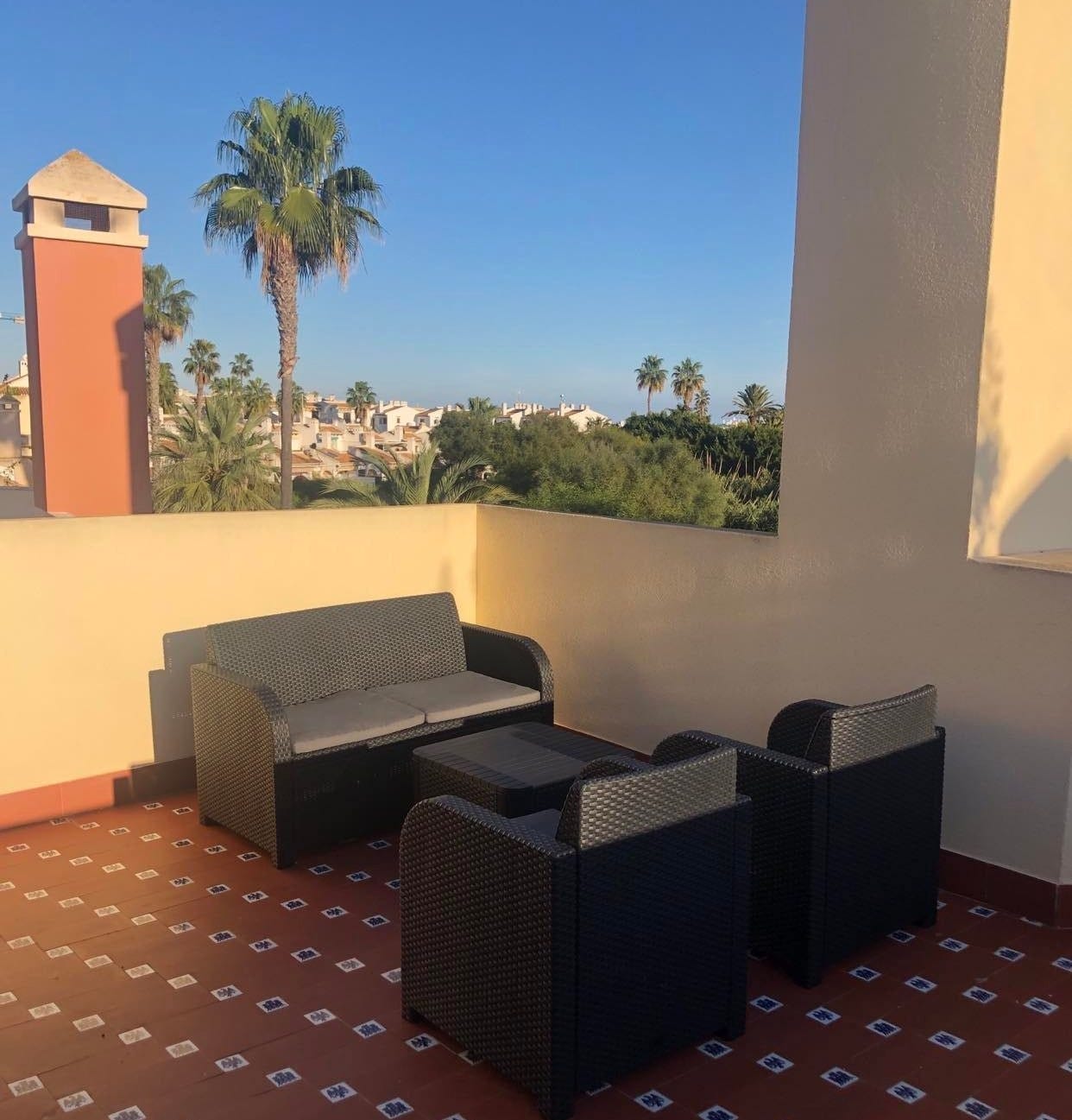 Sittegruppe for 4 personer på takterrassen Galleribilde