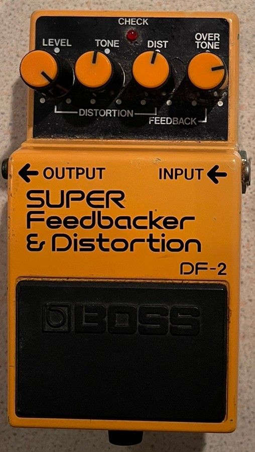 kompas Gå en tur køretøj Vintage Boss SUPER Feedbacker & Distortion DF-2 pedal (1985-1989) | FINN  torget