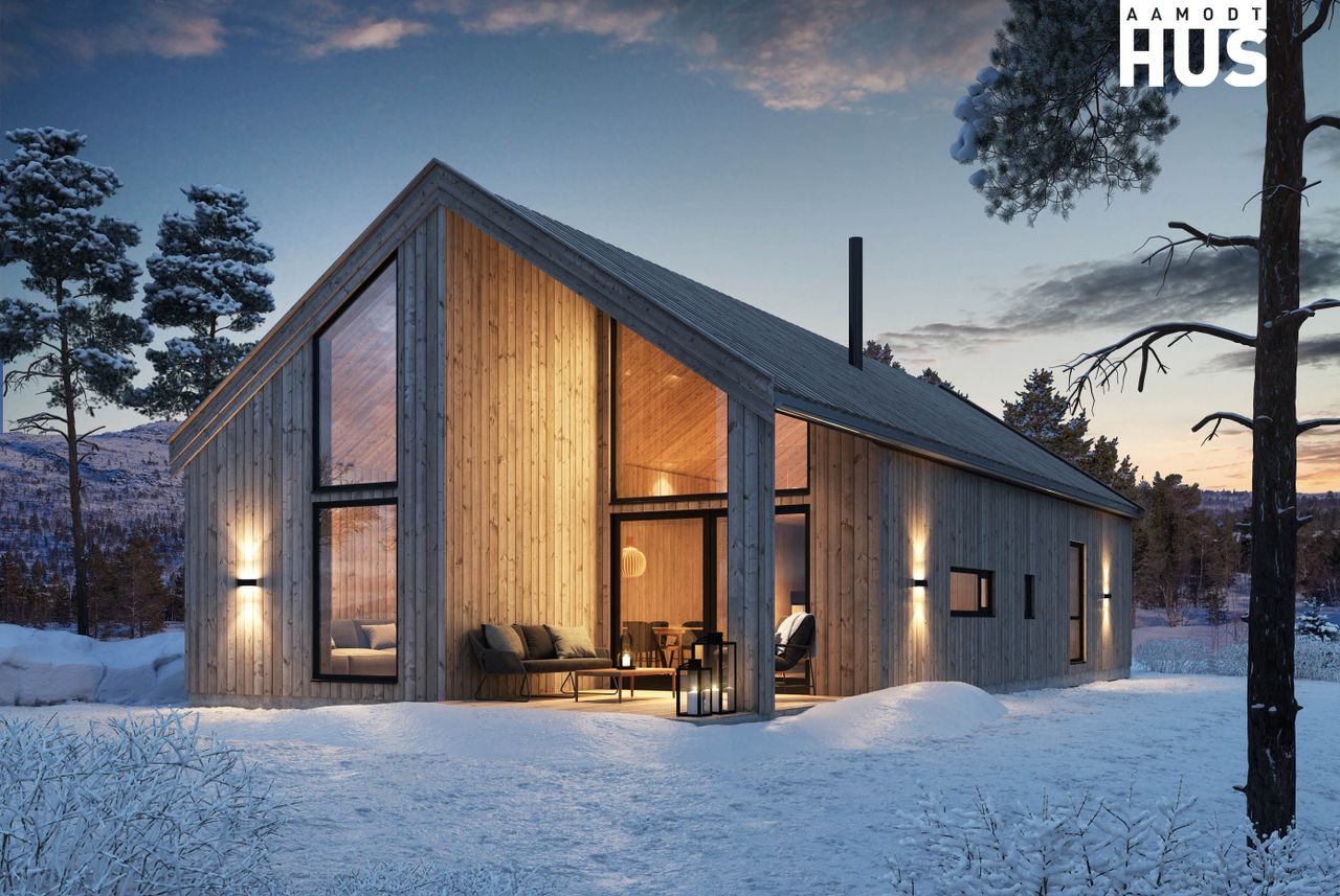 Image #2 Innholdsrik arkitekttegnet hytte på stor tomt - Smarthytte med varmepumpe