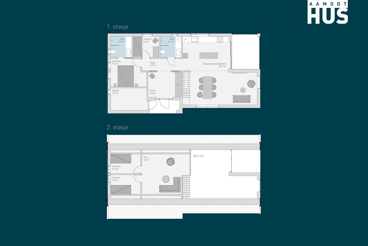 Image #40 Innholdsrik arkitekttegnet hytte på stor tomt - Smarthytte med varmepumpe