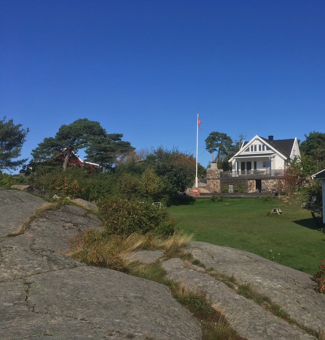 Stor plen foran hytta Galleribilde