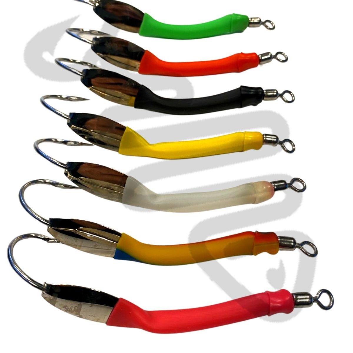 Lot De 9 Leurres Souples Gummi-Makk Norvège 4/0 - Longueur 10 Cm - Pour Pêche