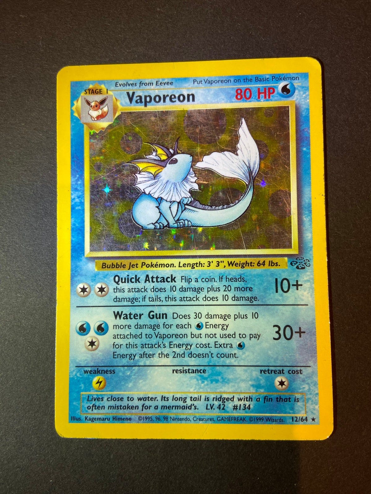 pokemon-kort-vaporeon-12-64-finn-torget