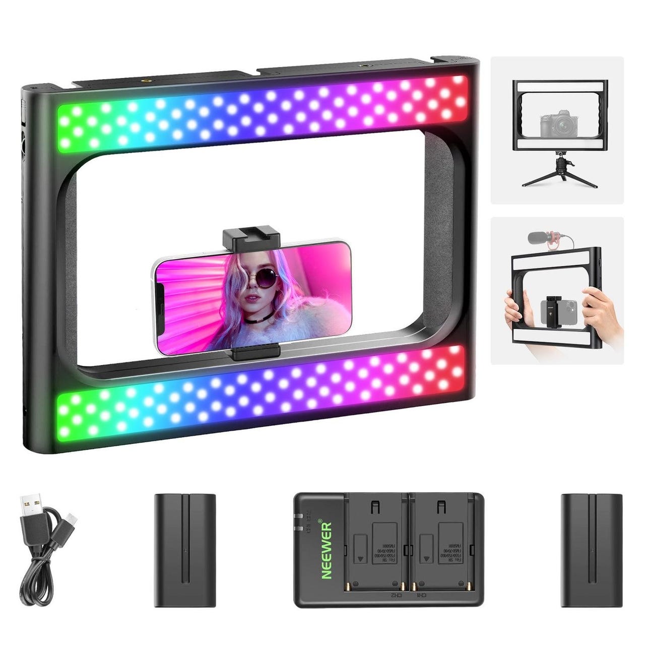 NEEWER RGB Handheld Ring Light | FINN-torget